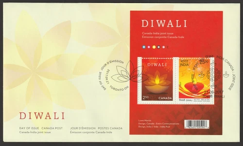 Canada #3023, Diwali, S/S, Official First Day Cover, FDC 2017
