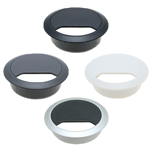5 Desk Cable Tidies, 6080mm, Table Grommet, Cable Outlet, Hole Cover