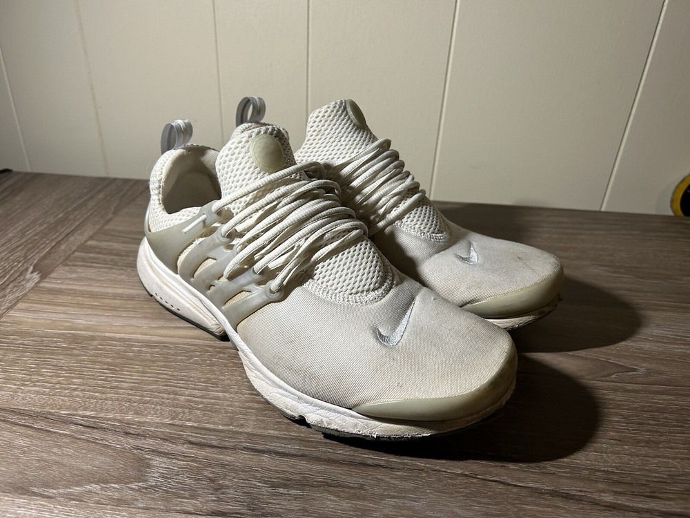Nike Men's Air Presto Essential 'White Grey' 848187-101 Sz 10 USED DAMAGE