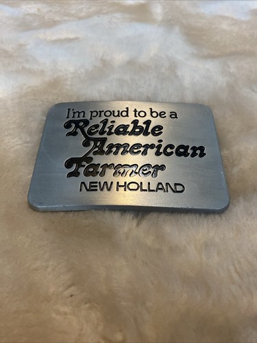 VINTAGE 1982 RELIABLE AMERICAN FARMER NEW HOLLAND TRACTOR BUCKLE