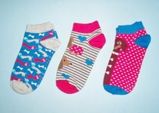 3 pack of Dachshund Ankle Socks for Women