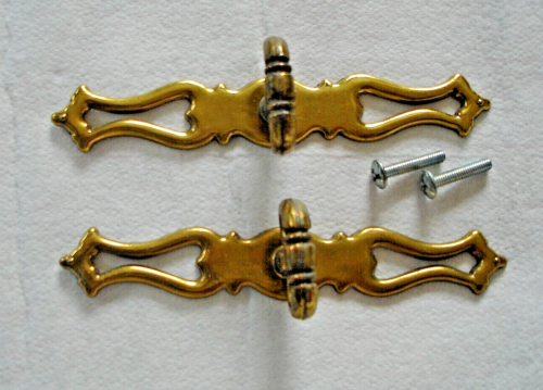 Two Vintage Drawer Drop Pull Handles Furniture Hardware  - Picture 1 of 6