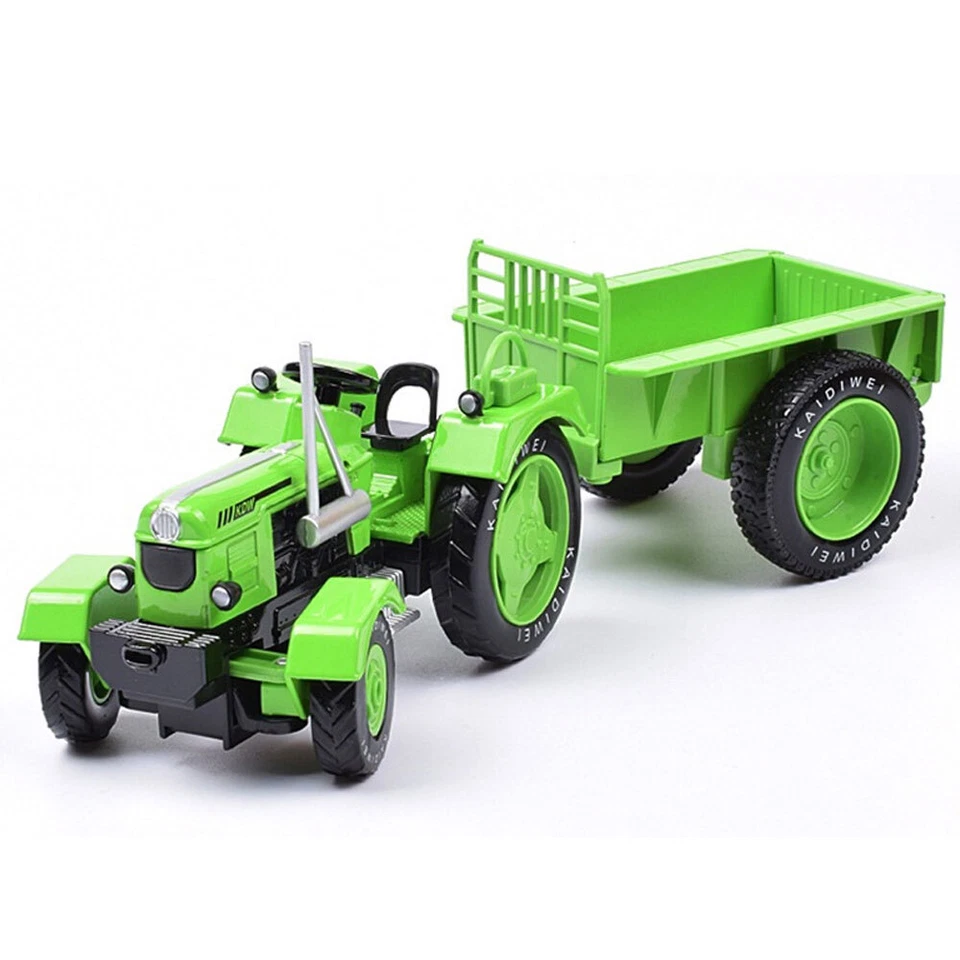 Farm Tractor with Tipping Trailer Model Diecast Farm Toys Vehicle for Boys Green - Image 4 of 4