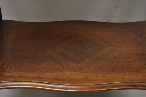 Antique French Louis XV Style Mahogany Sewing Stand Nightstand with Lift Top - Picture 9 of 12
