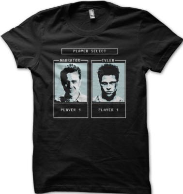 Fight Club Tyler Durden Charakterauswahl Spiel T-Shirt 9129