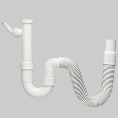 HAAS Röhrensiphon Siphon Geruchverschluss flexibel Küche Spüle Siphon Abgang DN 40 50