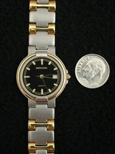 Wristwatch Men's Simon Chang Stainless Gold 7 Jewel NOS 1980s France