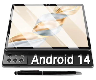 Android 14 Tablet 10.1'' 16GB+256GB 8-Core 8000mAh Dual Cam 4G WiFi BT 360Nits