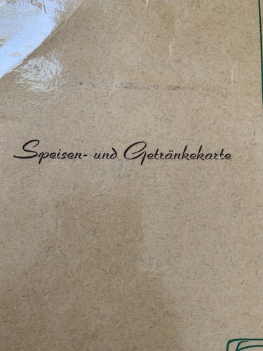 VINTAGE 1975 GERMAN RESTAURANT MENU Albert Olbermann Haus SC Bayer Rare - Picture 5 of 9