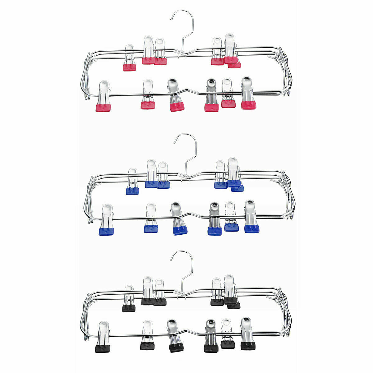 Clothes Pants Trouser Scarf Hanger Multi Layer Storage Rack Closet Space Saving