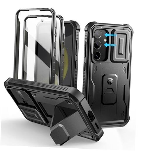 for Case with Built-in Slide Camera Cover & Samsung Galaxy S24 S24-Black