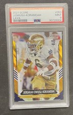 2021 Score Rookies #353 Jeremiah Owusu-Koramoah RC Lava #/575 Graded PSA 9 Mint