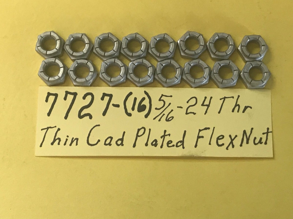 Harley 7727 (16) 5/16-24x1/2x1/4 thick Cad Flexlock nut rocker