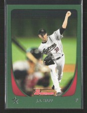 2011 Bowman #140 J.A. Happ Green #/450 Houston Astros (JT)