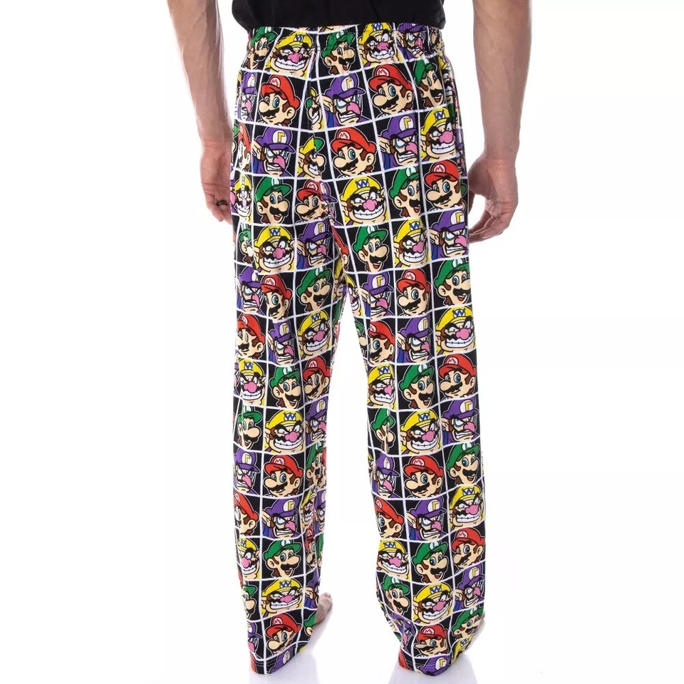 ¡Pantalones de salón de pijama cómodos oficiales Nintendo Super Mario Yoshi! (Mediano) Foto 2 de 3