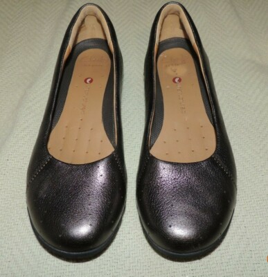 WOMEN'S CLARKS UNSTRUCTURED MARY JANE SLIP ON LEATHER SHOES SZ 6 M NEAR MINT!!