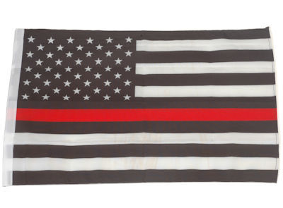 SMF Small 12 Inch X 20 Inch Replacement Flag For Whip Antenna Thin Red Line