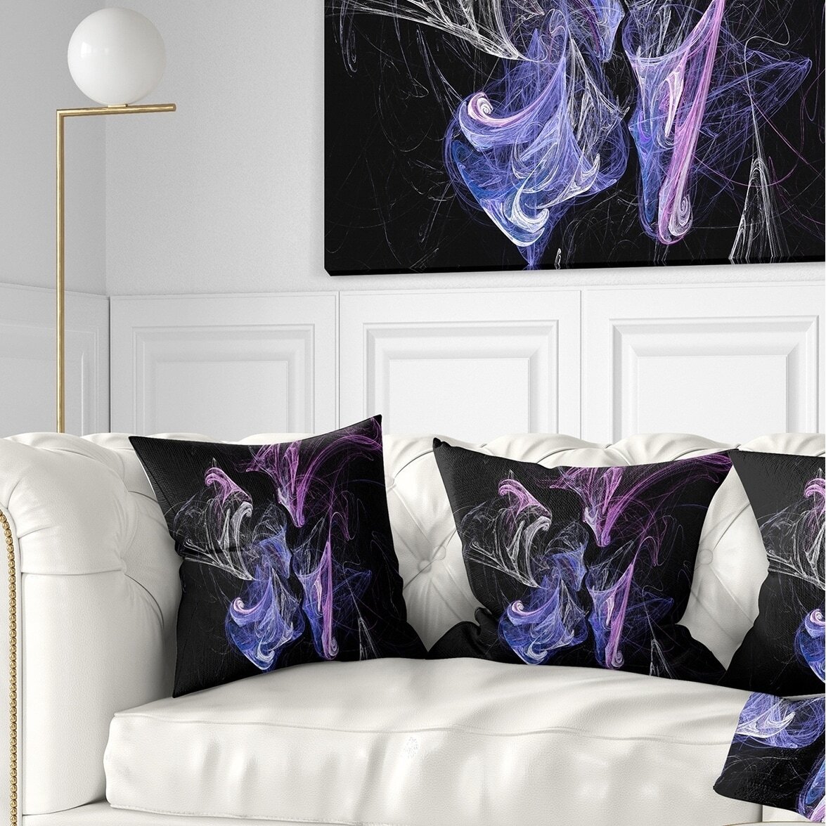 Designart 'Billowing Smoke Blue Purple' Abstract Throw