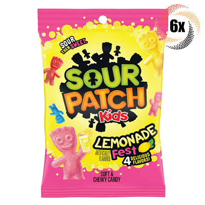 6x Bags Sour Patch Kids Lemonade Fest Assorted Soft & Chewy Gummy Candy | 8.02oz