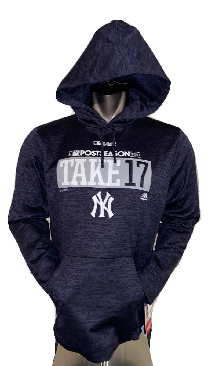 New York Yankees 2017 postseason Take17 Majestic Hoodie Size