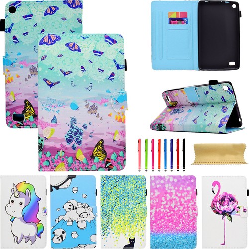 PU Leather Folio Case Cover Wallet Stand for Amazon Kindle Fire 7 5th Gen 2015 - Picture 2 of 35