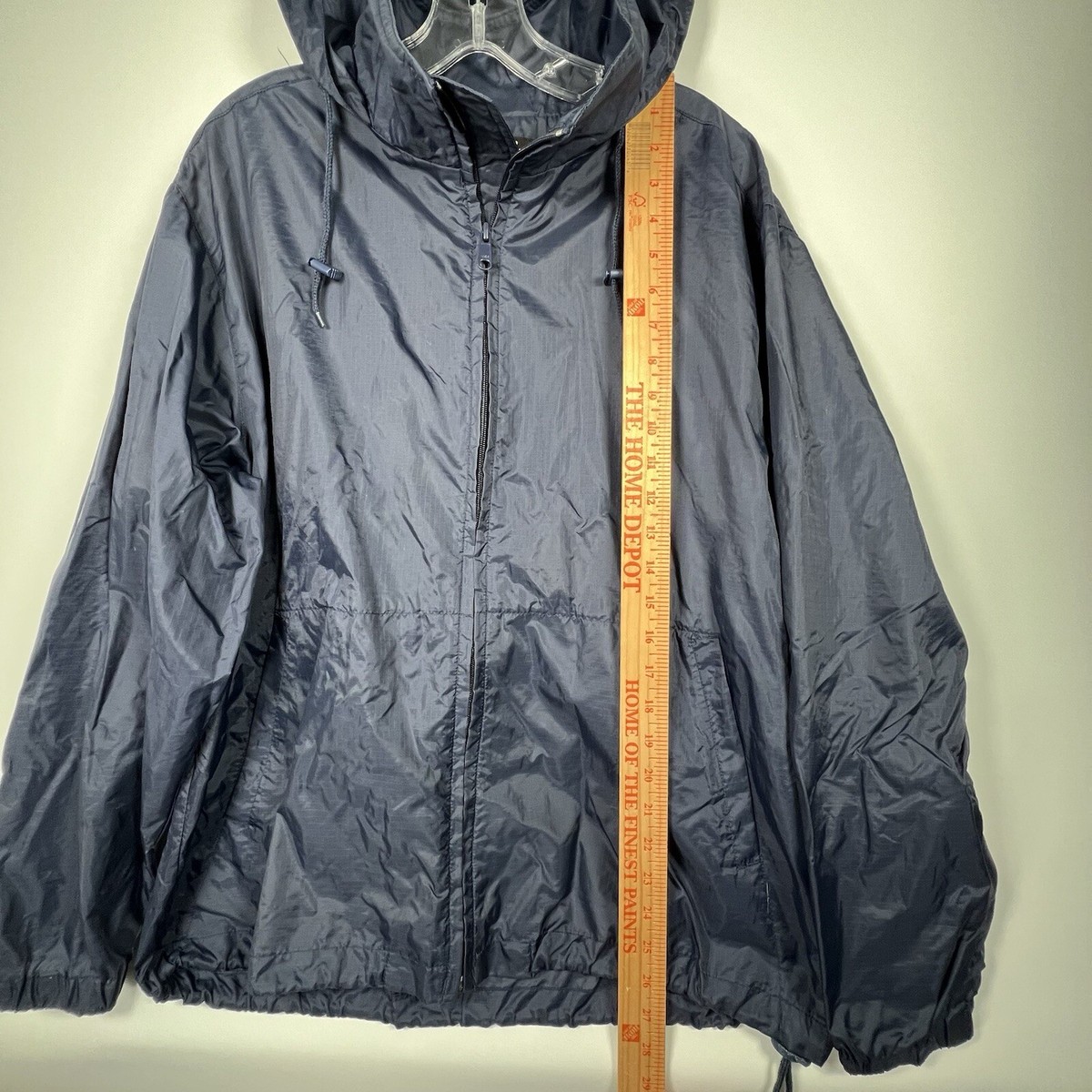 Eddie Bauer Sac Jac Hooded Nylon Windbreaker Rain Jacket Men 