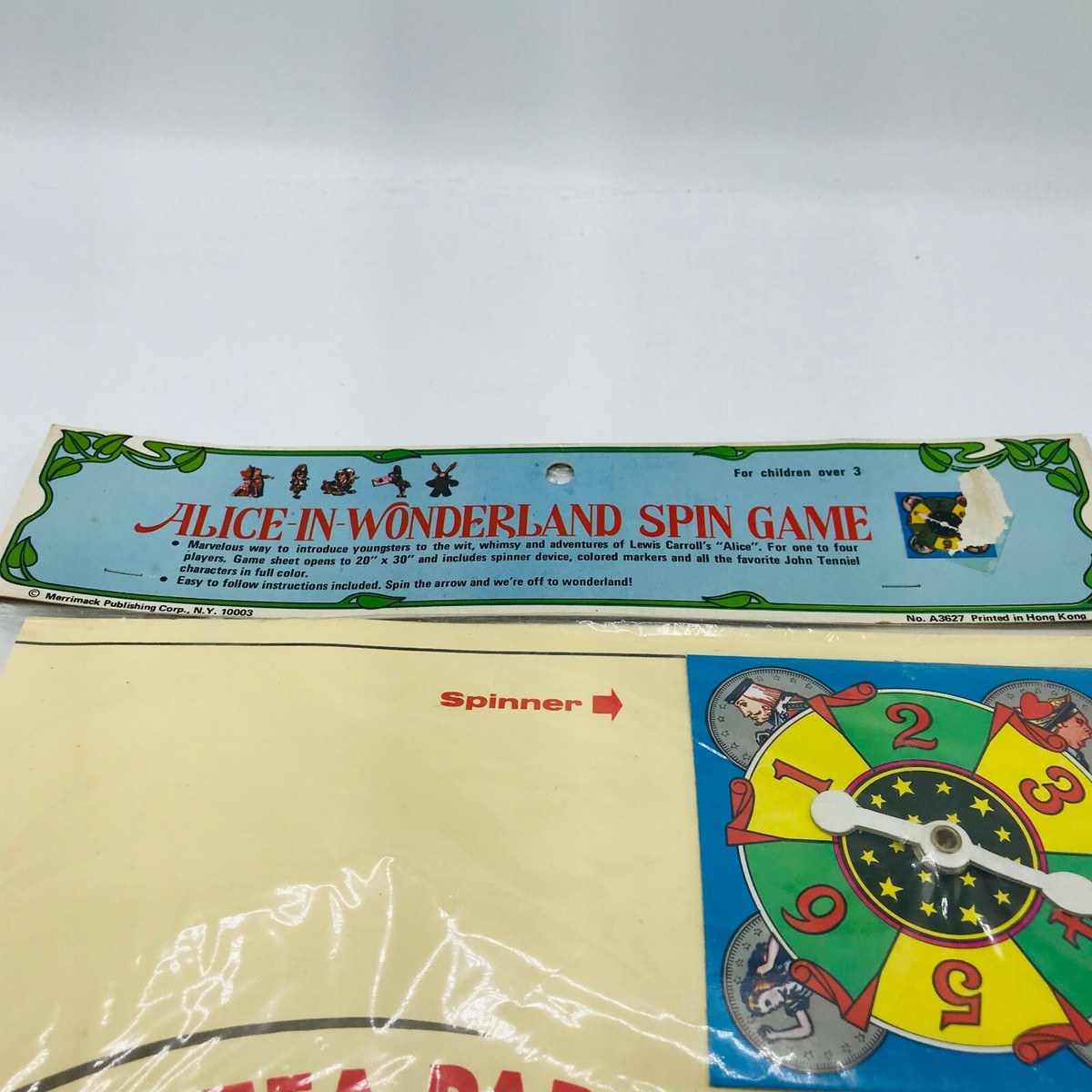 Vintage Alice in Wonderland Spin Game Merrimack Publishing