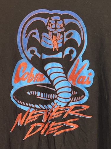 Cobra Kai Never Dies Tshirt Size Medium Black Karate Kid - Picture 2 of 2