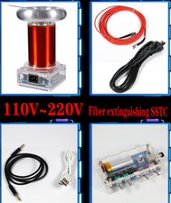 DIY Music Tesla Coil Fiber Optic SSTC High Frequency Ignition Lightning110V 220V