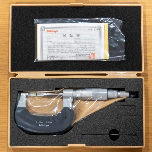 Mitutoyo Straight Blade Micrometer 122-111 BLM-25/.4T 0-25mm limited From JAPAN