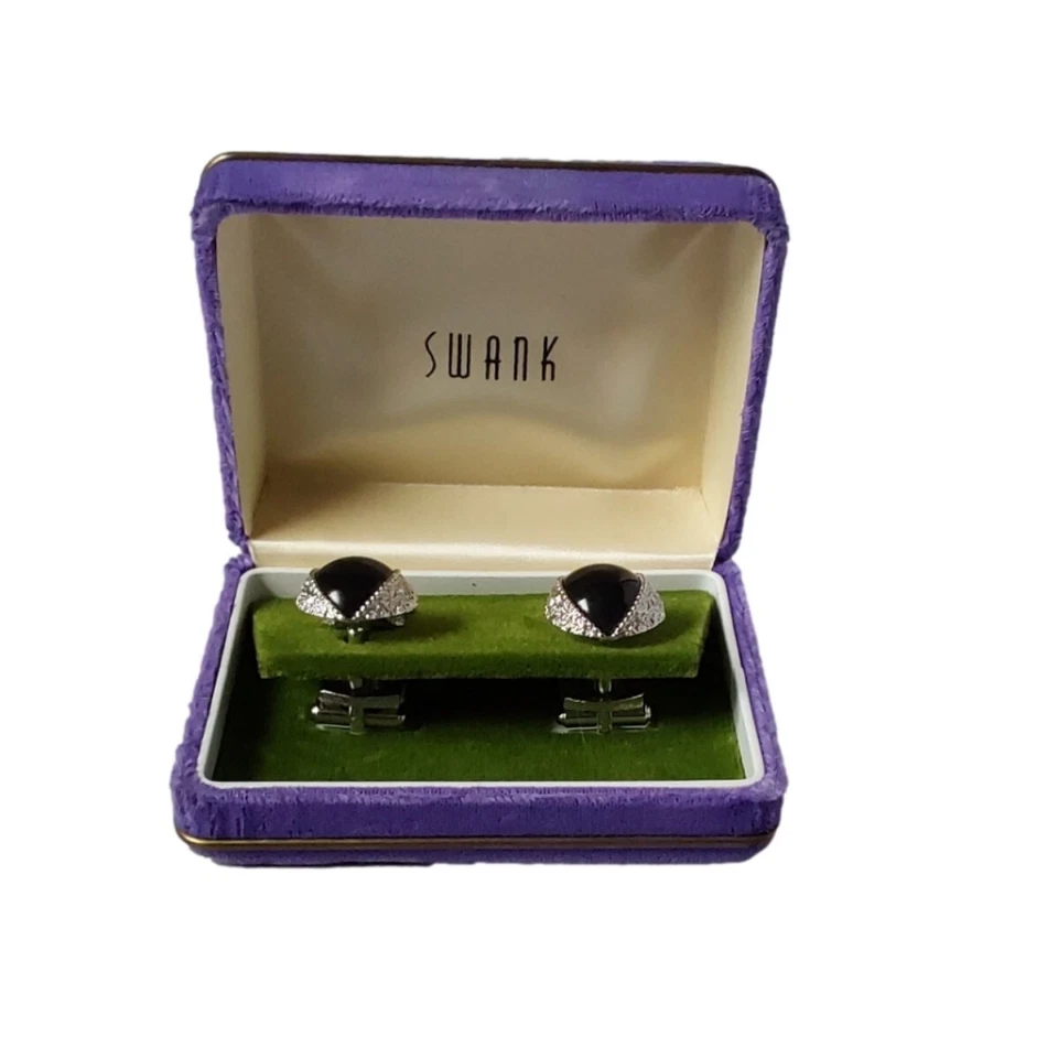 GEMELOS SWANK AZUL MEDIANOCHE Y PLATA VINTAGE HOMBRE Foto 2 de 4