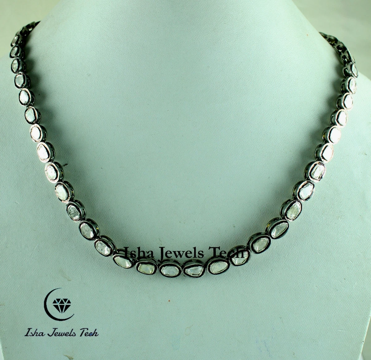Uncut clearance diamond necklace