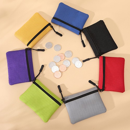 Canvas Wallet Purse Zipper Mini Coin Key Bag Money Pocket Coins Purse Gift - Picture 4 of 31