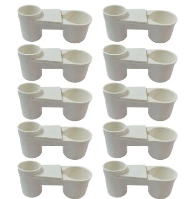 RABBITNIPPLES.COM 10 Pack Pop Bottle Watering Cup for Birds, QUAIL DOVE CHICKEN PIGEON & more