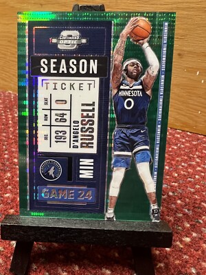 2020 Panini Contenders Optic Green Pulsar Prizm /25 D Angelo Russell #38