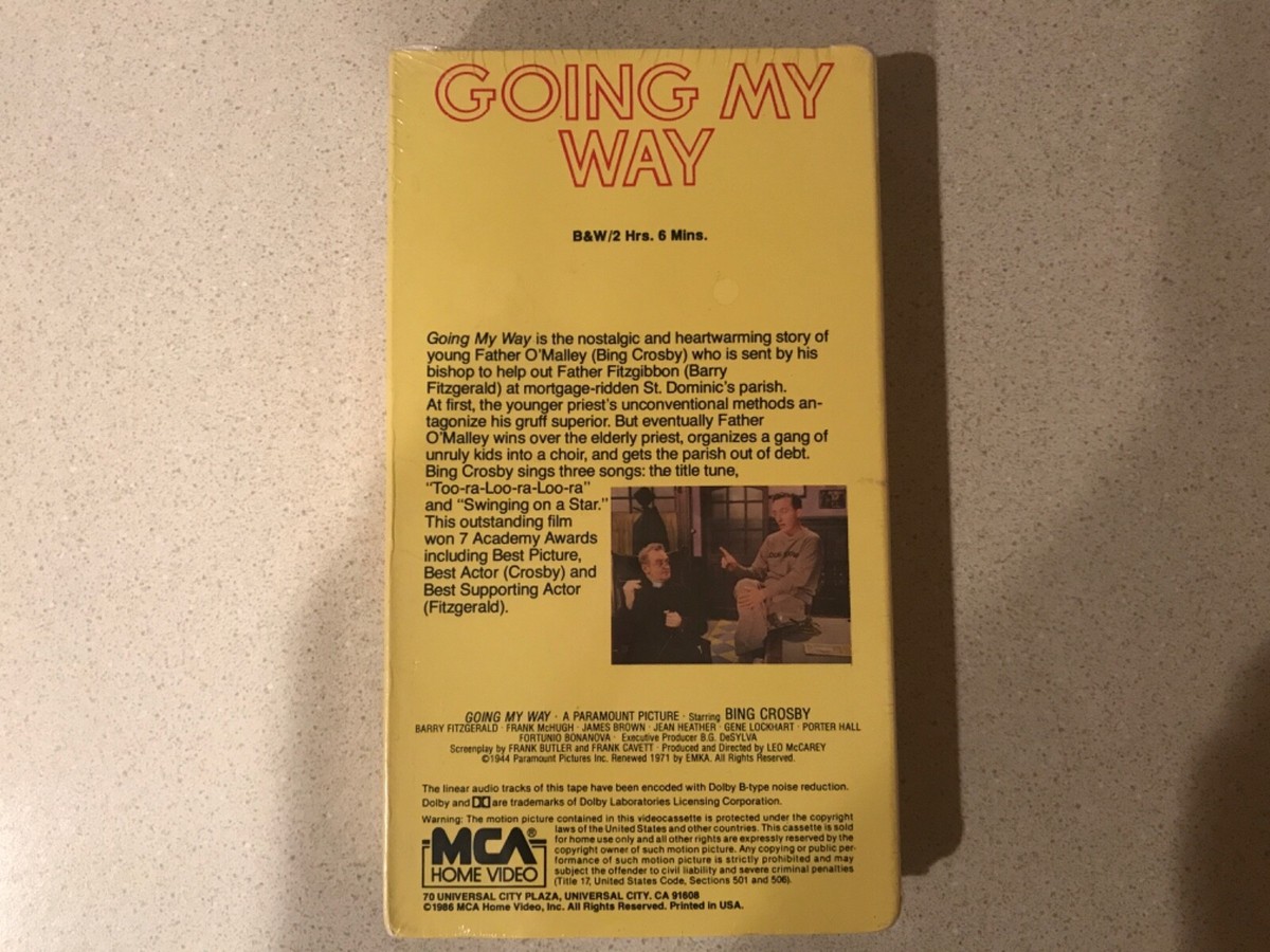 Going My Way (VHS, 1986) Bing Crosby, Barry Fitzgerald, Frank