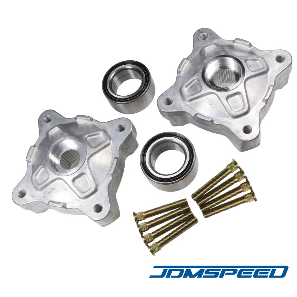 Front Left Right Wheel Hubs W/Studs Bearings For Polaris RZR S 800 EFI 2008-2014 - Image 4 of 4