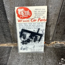 Cal Scale AB-283 HO Scale Black AB Brake System Plastic Freight Car Set