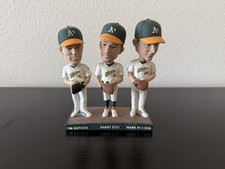 Tim Hudson Barry Zito Mark Mulder Triple Bobblehead Oakland Athletics