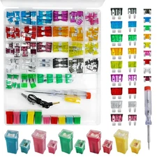 Car Fuses Assortment Kit with Tester, 156PCS Auto Fuse Standard, Small, Mini... 