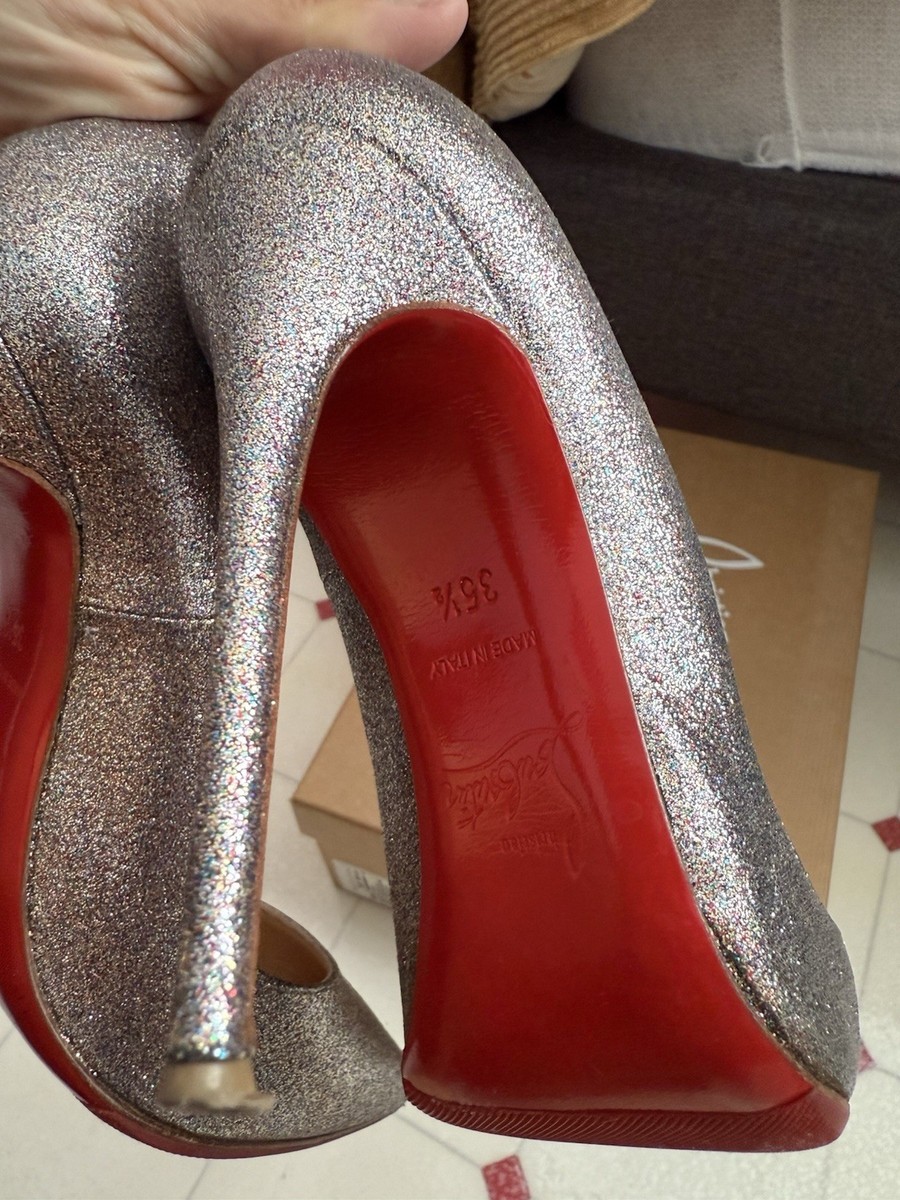 100% Authentic Christian Louboutin So Kate Silver Glitter  display picture 1