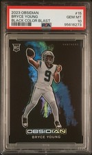 2023 PANINI OBSIDIAN BLACK COLOR BLAST #15 BRYCE YOUNG PSA 10