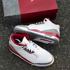 Men's Shoes Jordan Air Jordan 3 Retro "Cardinal Red" Mid-Top Basketball NEW