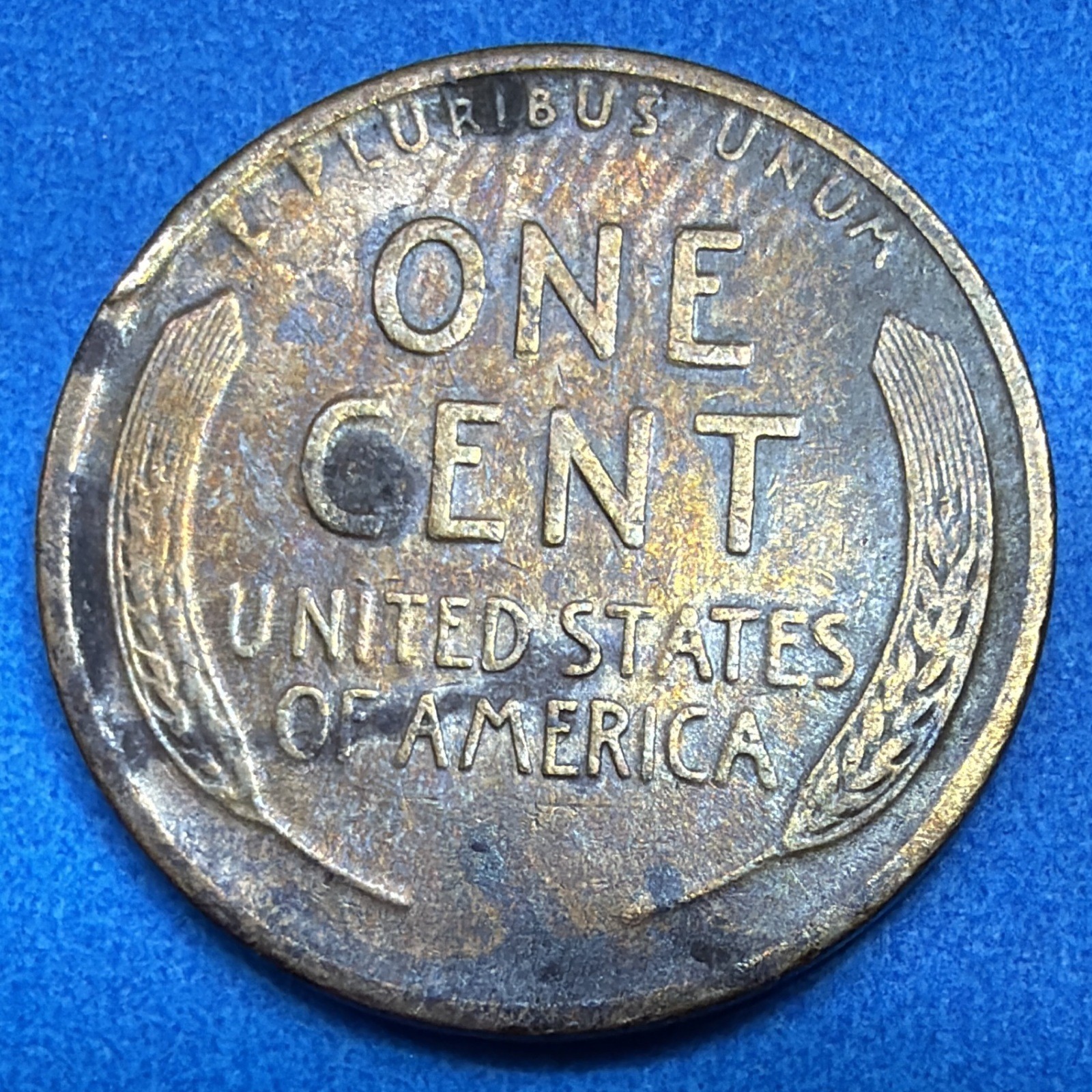 1921 Lincoln Wheat Cent 1C BU Uncirculated Toned US Coin Philadelphia