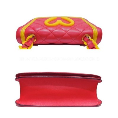 MOSCHINO & McDonald's collaboration Quilting Red Shoulder bag With