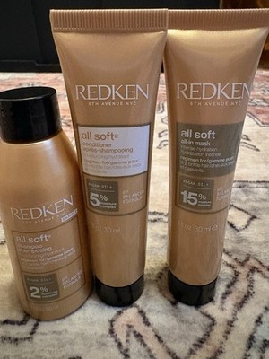 Redken-All Soft Travel Size Shampoo, Conditioner & All In Hair Mask