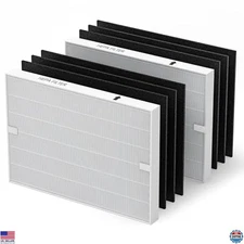 Air Purifier Replacement Filter Set for Coway AP-1512HH & 200M, 2 HEPA, 6 Carbon