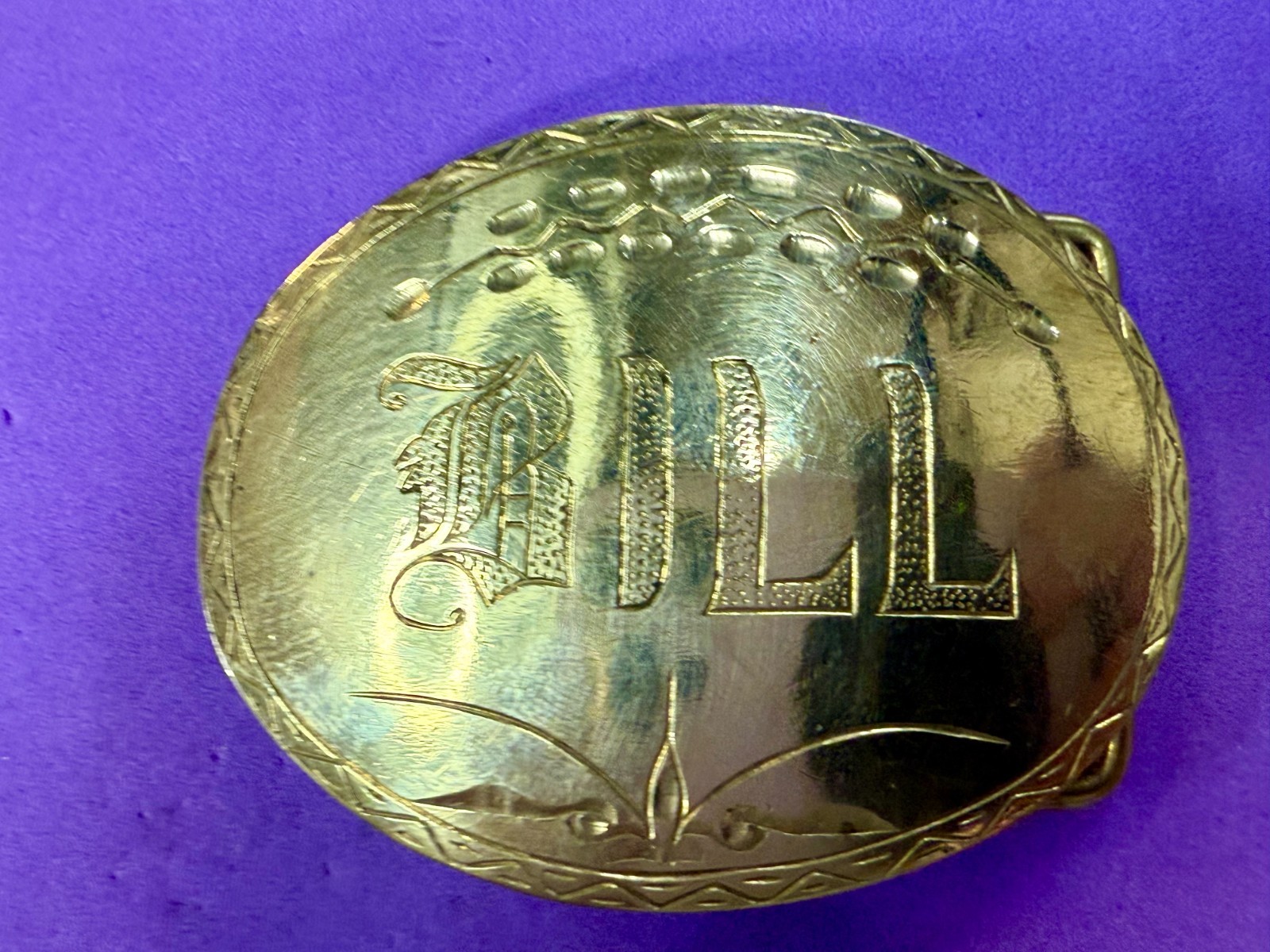 Personalized Name Bill Engraved Solid Brass Vinta… - image 16