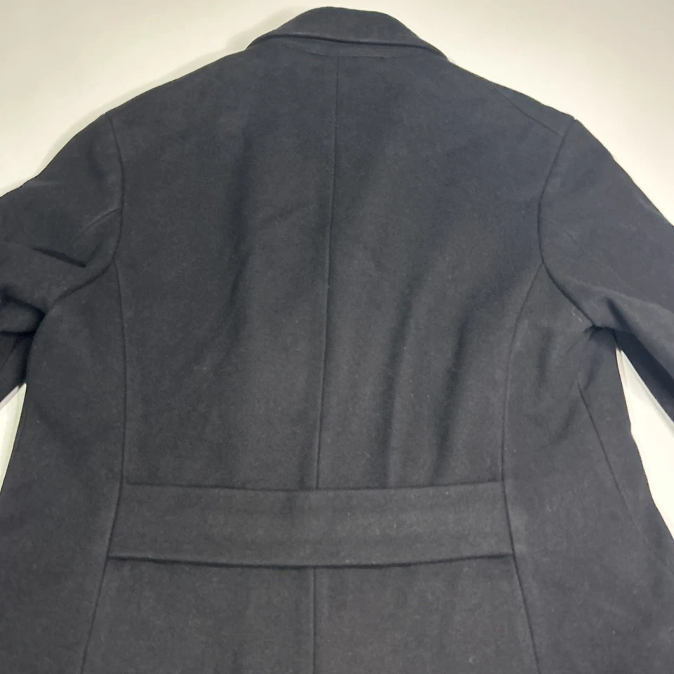 Chaqueta Abrigo Dries Von Noten Guisante Hombre Grande Negro Diseño Bélgica Lana Pesada Leer Foto 4 de 4