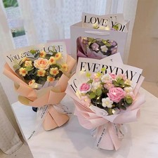 Crochet Flower Bouquet Gifts Artificial Flower for Anniversary Wedding Party